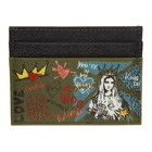 Dolce and Gabbana Black and Brown Sacre Coeur Card Holder