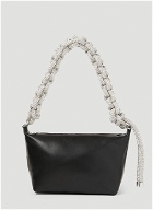 KARA - Crystal Cobra Pouch Shoulder Bag in Black