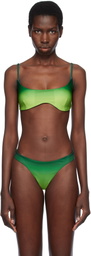 Casablanca Green Gradient Bikini Top