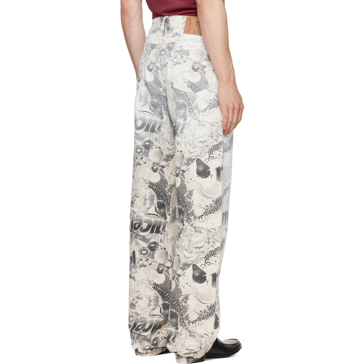 Martine Rose White & Black 5 Pocket Relaxed Fit Jeans