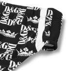 Dolce & Gabbana - Logo-Print Swim Briefs - Black