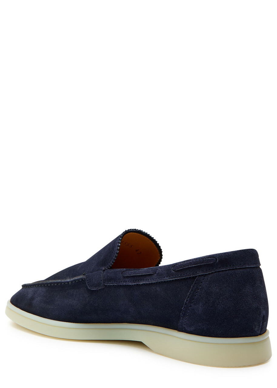 Aurélien Yacht Suede Loafers Navy