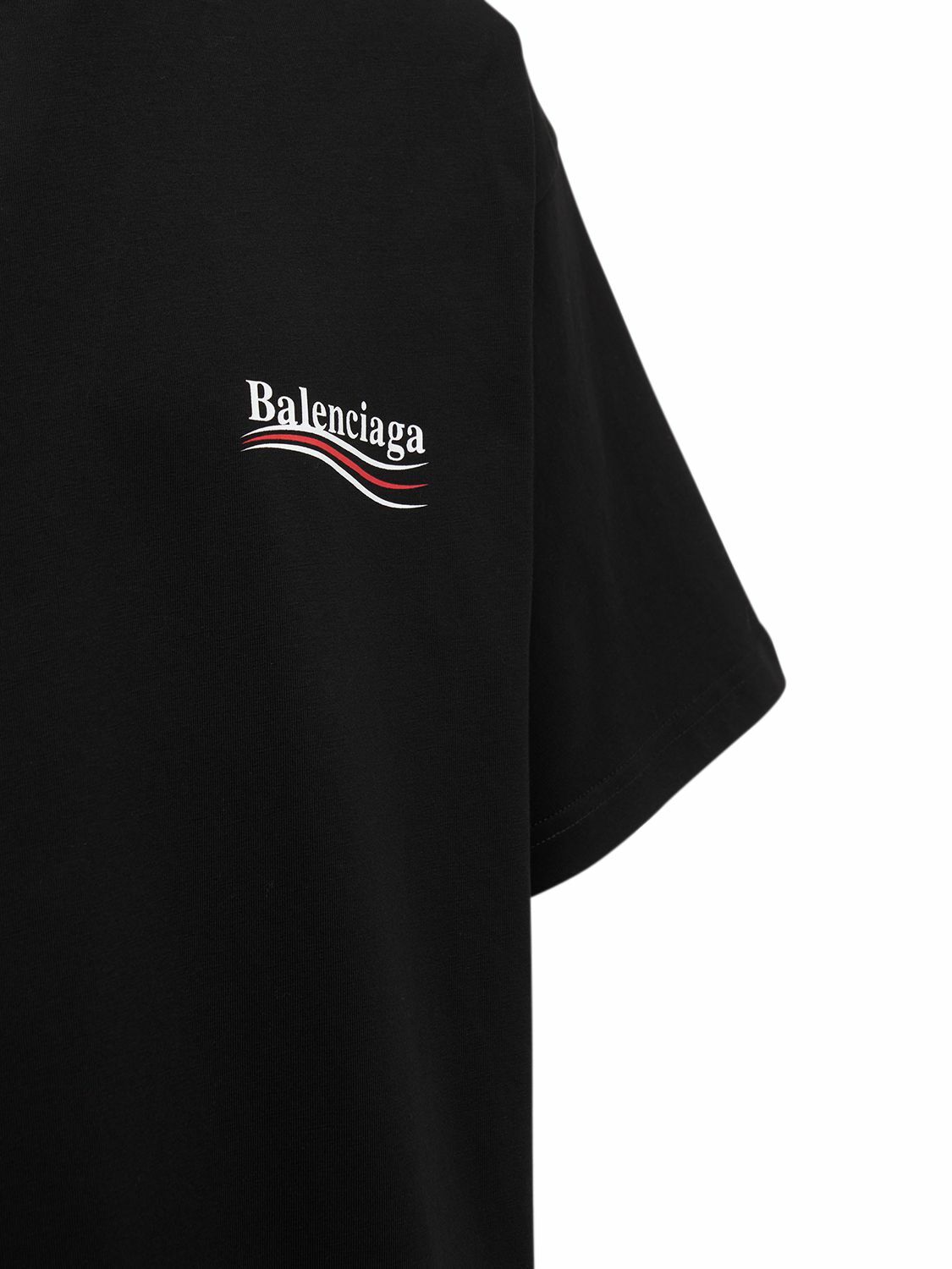 BALENCIAGA - Political Logo Crewneck T-shirt Balenciaga