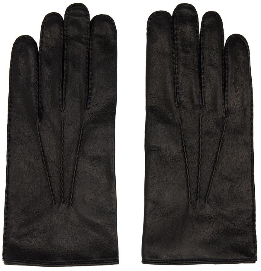 Dries Van Noten Black Leather Gloves Dries Van Noten