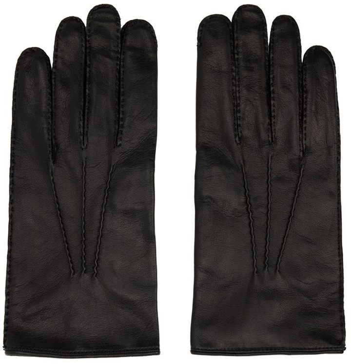 Photo: Dries Van Noten Black Leather Gloves