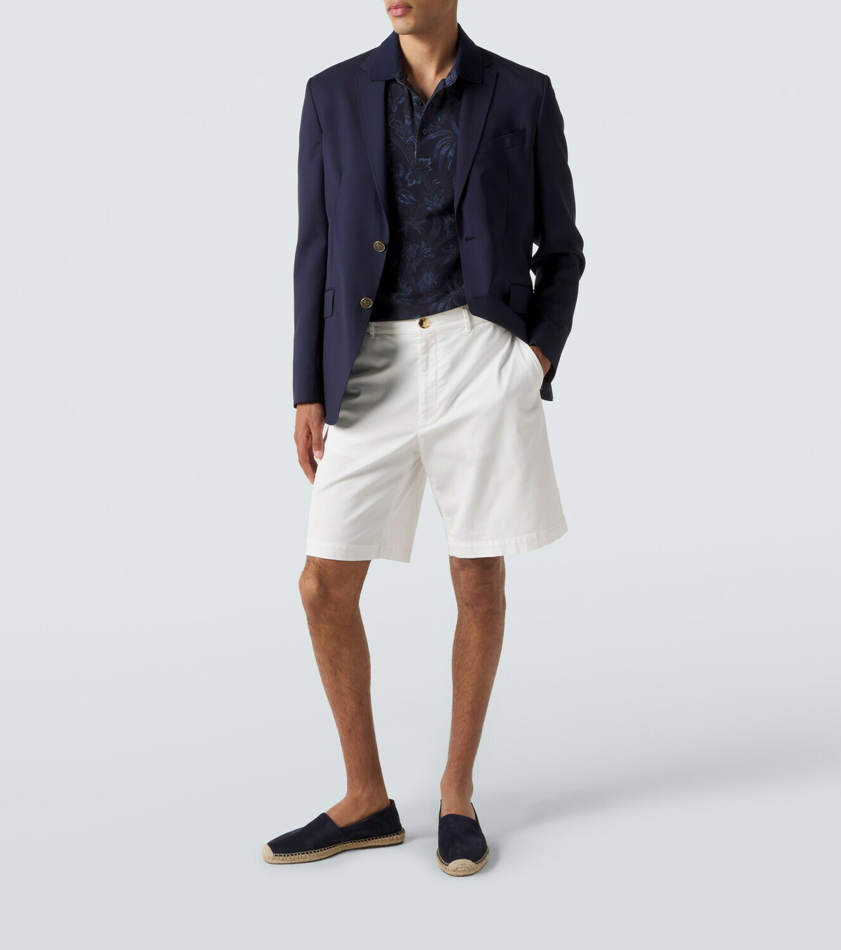 Etro Floral cotton piqué polo shirt