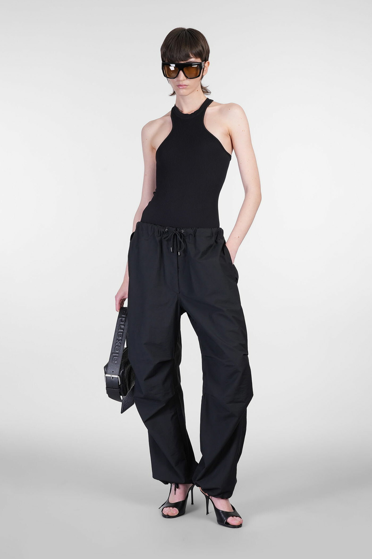ANDREĀDAMO Tank Top In Black Polyamide