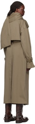 Acne Studios Beige Scarf Collar Trench Coat