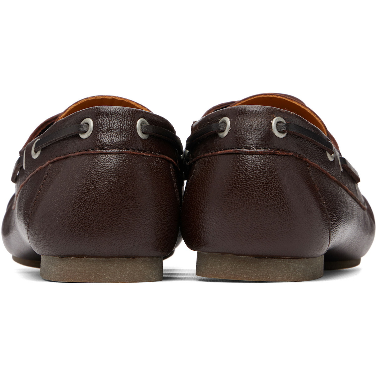 A.P.C. Brown Camille Boat Shoes