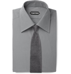 TOM FORD - Grey Slim-Fit Cotton-Poplin Shirt - Gray