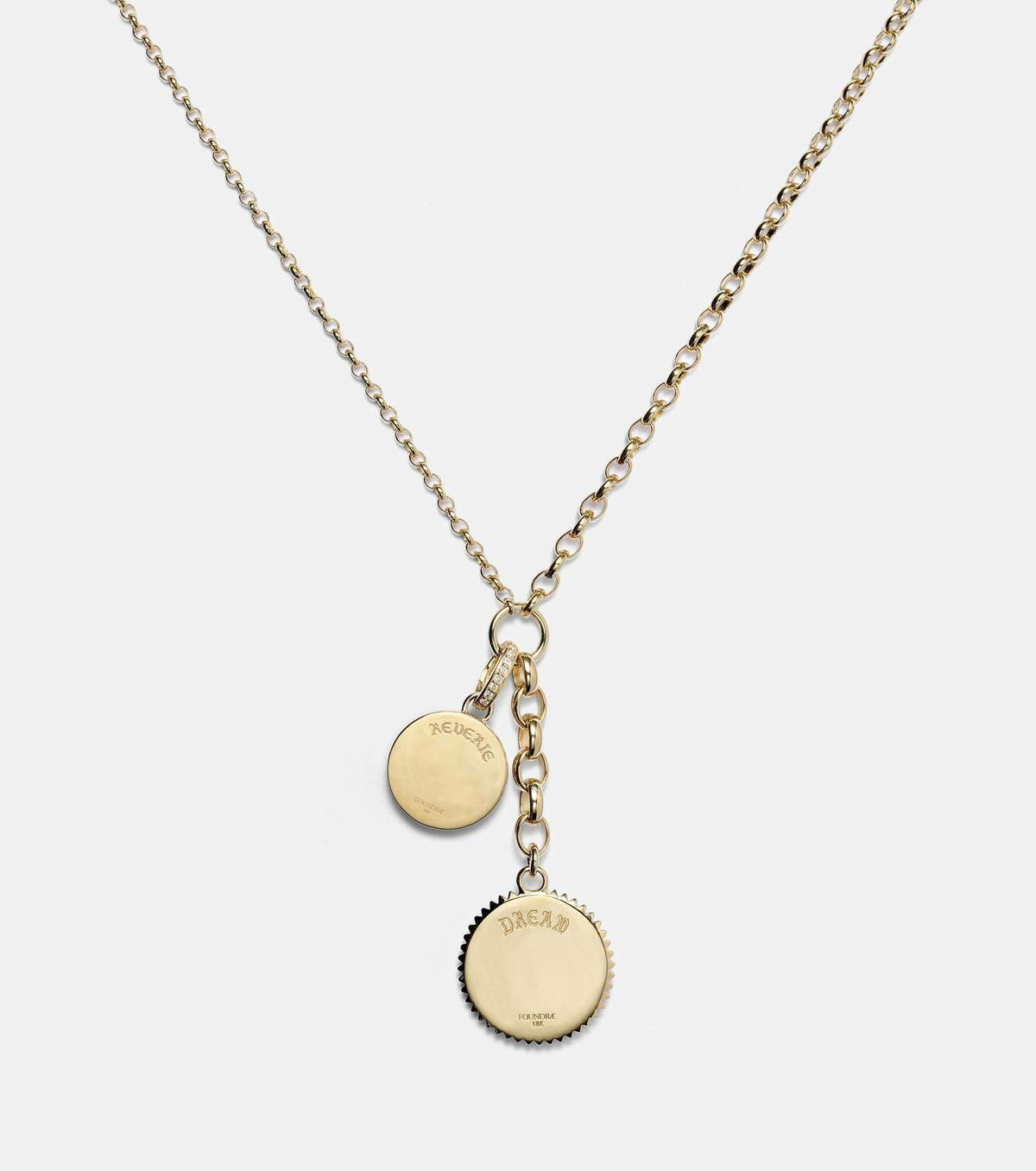 Foundrae Dream & Reverie 18kt gold charm necklace with diamonds