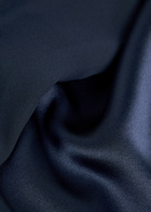 Reformation Lilibeth Cape-effect Silk Midi Dress Navy