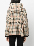 BURBERRY - Check Motif Hooded Jacket