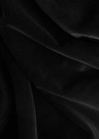Tove Sabella Draped Velvet Midi Dress Black
