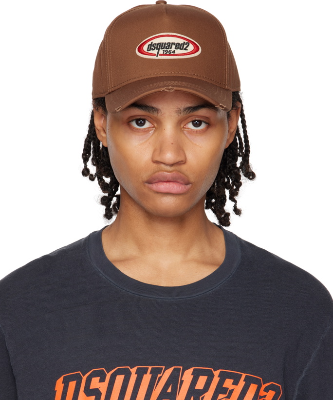Photo: Dsquared2 Brown Patch Baseball Cap