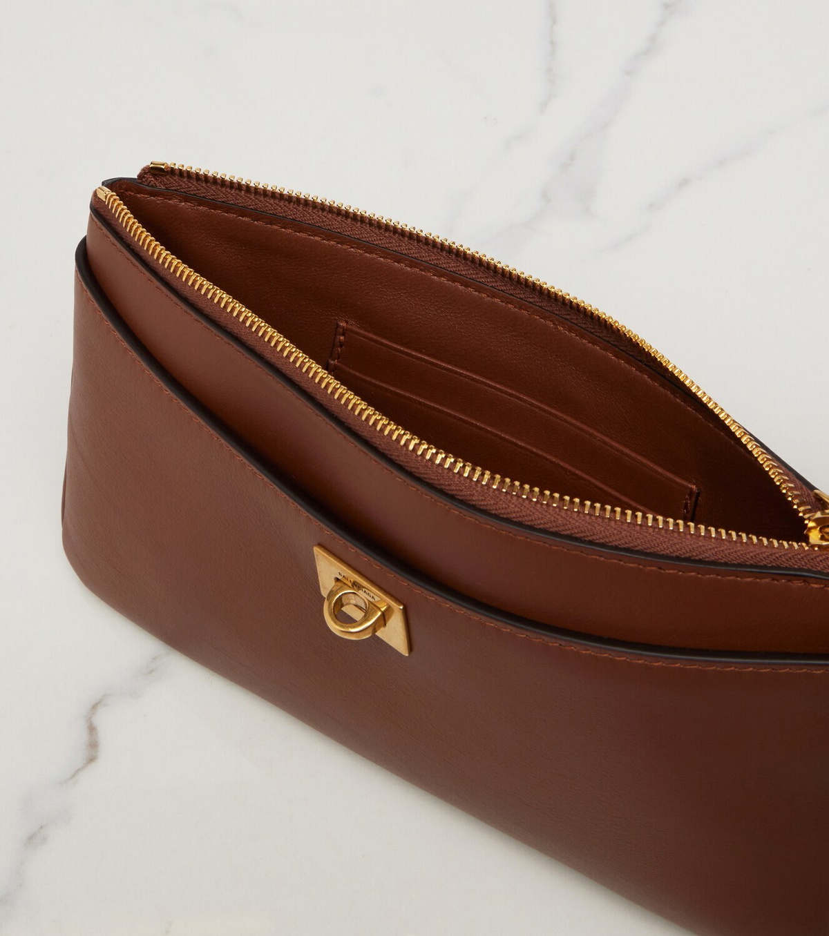 Balenciaga Rodeo leather phone pouch