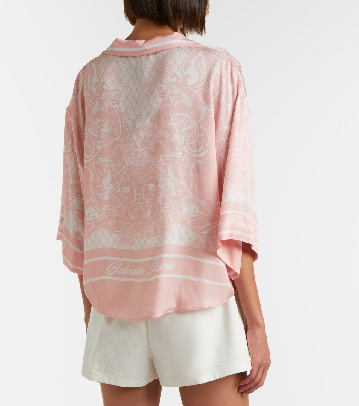 Balmain Printed twill pajama shirt
