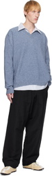 Maison Margiela Blue Pile Knit Sweater