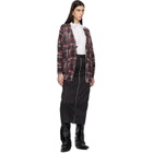 R13 Black & Red Printed Oversized Cardigan