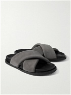 Mr P. - Tom Padded Suede Sandals - Gray