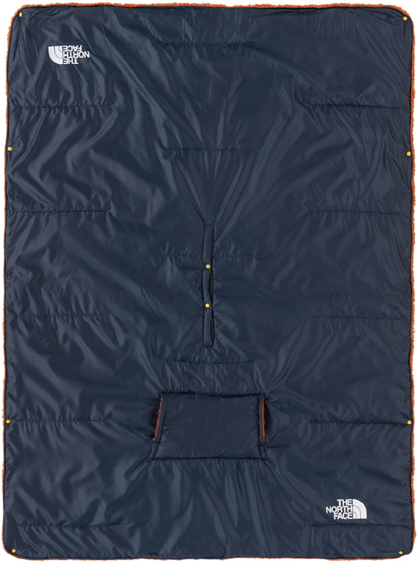 Photo: The North Face Navy & Orange Wawona Fuzzy Convertible Blanket