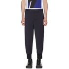 Neil Barrett Navy Rib Cuff Trousers