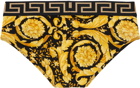 Versace Underwear Black & Gold Barocco Briefs