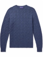 Ralph Lauren Purple label - Cable-Knit Cashmere Sweater - Blue