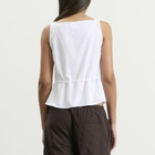 LESET Women's Yoko Drawstring Tank Top in White