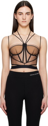 Nensi Dojaka Black & Beige Helen Tulle Corset