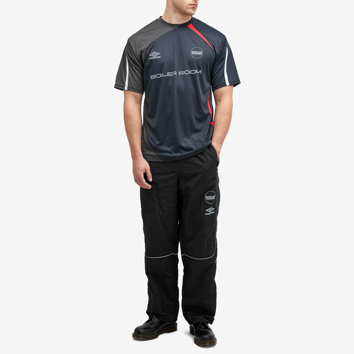 Boiler Room Men's x Umbro Football Top in Black Boiler Room