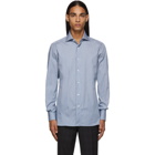 Ermenegildo Zegna Blue and White Stripe Shirt