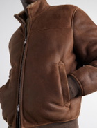 Canali - Shearling-Lined Full-Grain Leather Jacket - Brown