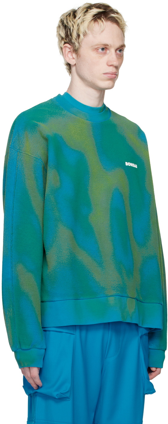 Bonsai Blue & Green Dyed Sweatshirt