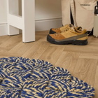 HAY Coco Door Mat - Swirl in Blue/Off-White 
