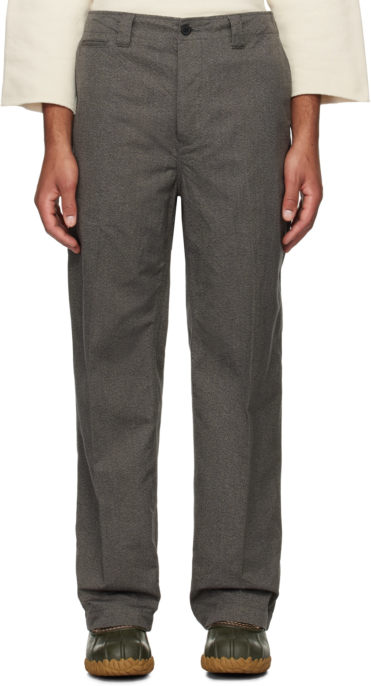 visvim Gray Wide Chino Trousers Visvim