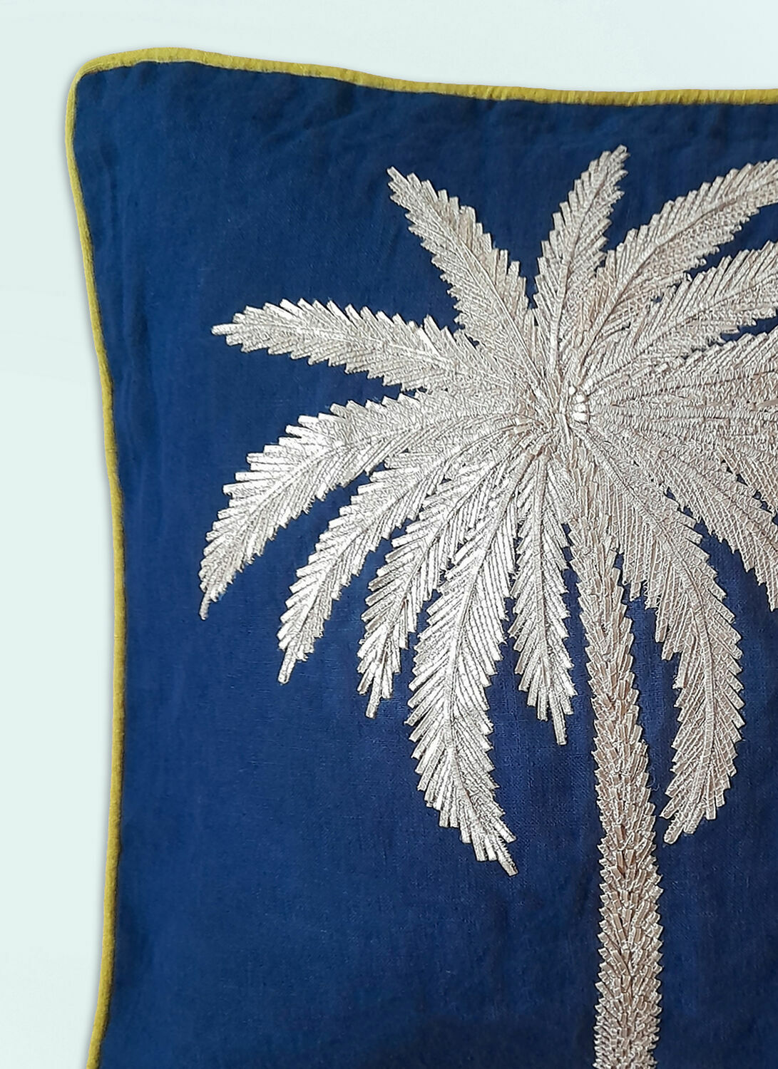 Les Ottomans Palms Embroidered Cushion