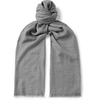 Loro Piana - Fringed Cashmere and Silk-Blend Scarf - Gray