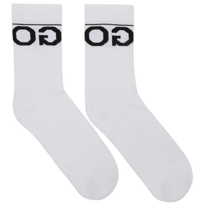 Photo: Hugo Two-Pack White QS Logo Socks