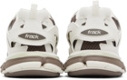 Balenciaga White & Brown Track Sneakers