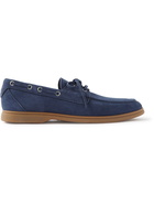 Brunello Cucinelli - Suede Boat Shoes - Blue