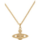Vivienne Westwood Gold Mini Bas Relief Pendant Necklace