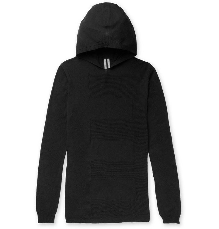 Photo: Rick Owens - Slim-Fit Virgin Wool Hoodie - Black