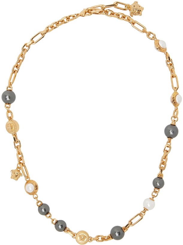 Photo: Versace Gold Pearl Medusa Necklace