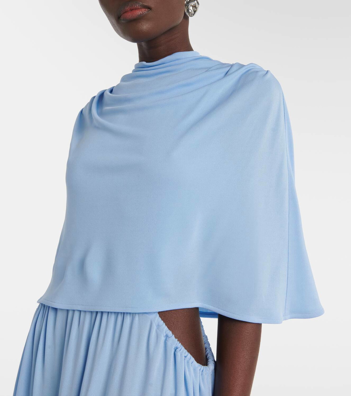 Proenza Schouler Frankie caped jersey maxi dress
