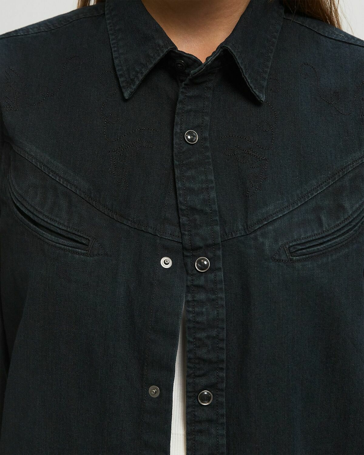 Levis SMILEY WESTERN Black Womens Shirts & Blouse
