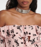 Alessandra Rich Crystal-embellished choker