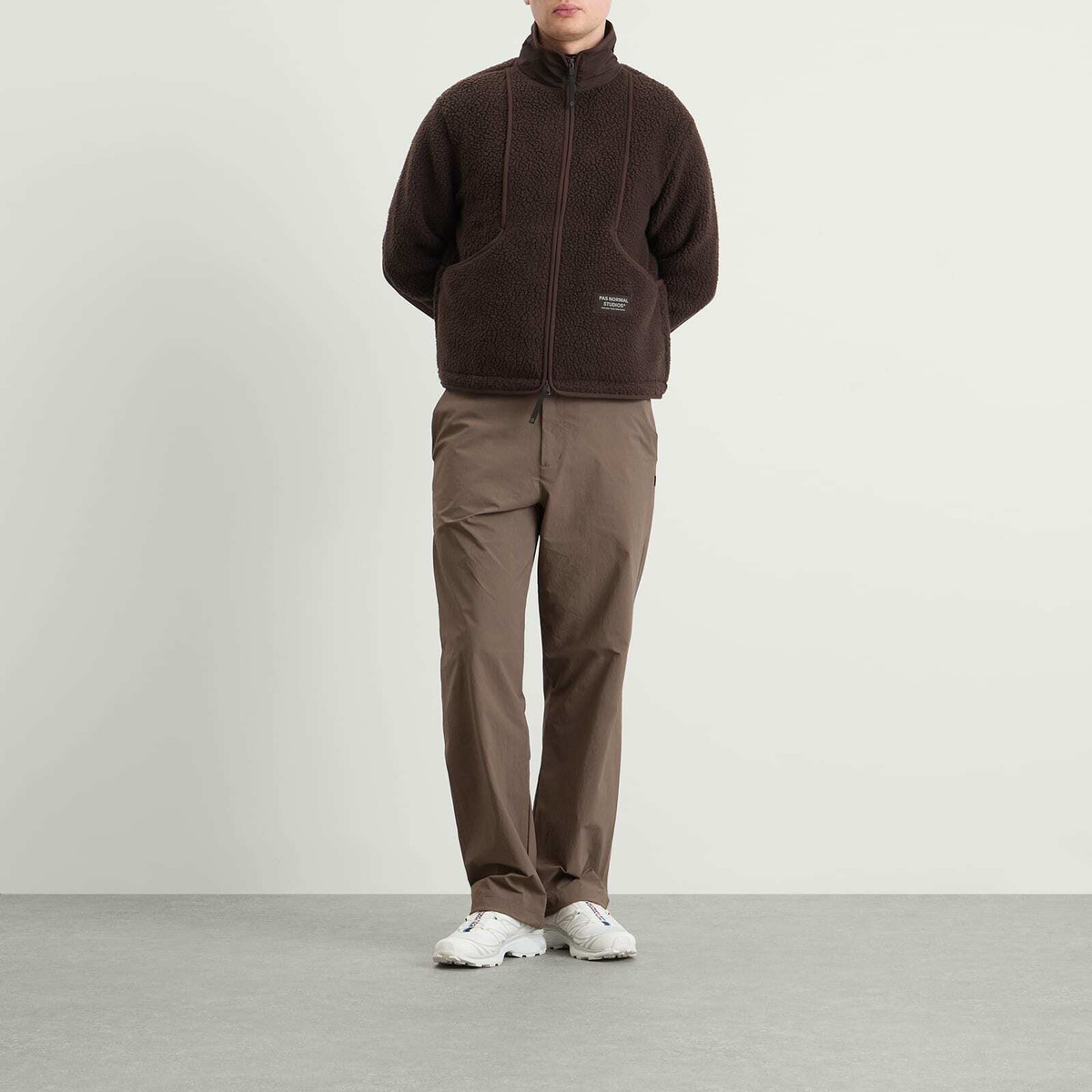 Pas Normal Studios Men's Off-Race Tech Trousers in Ash Brown