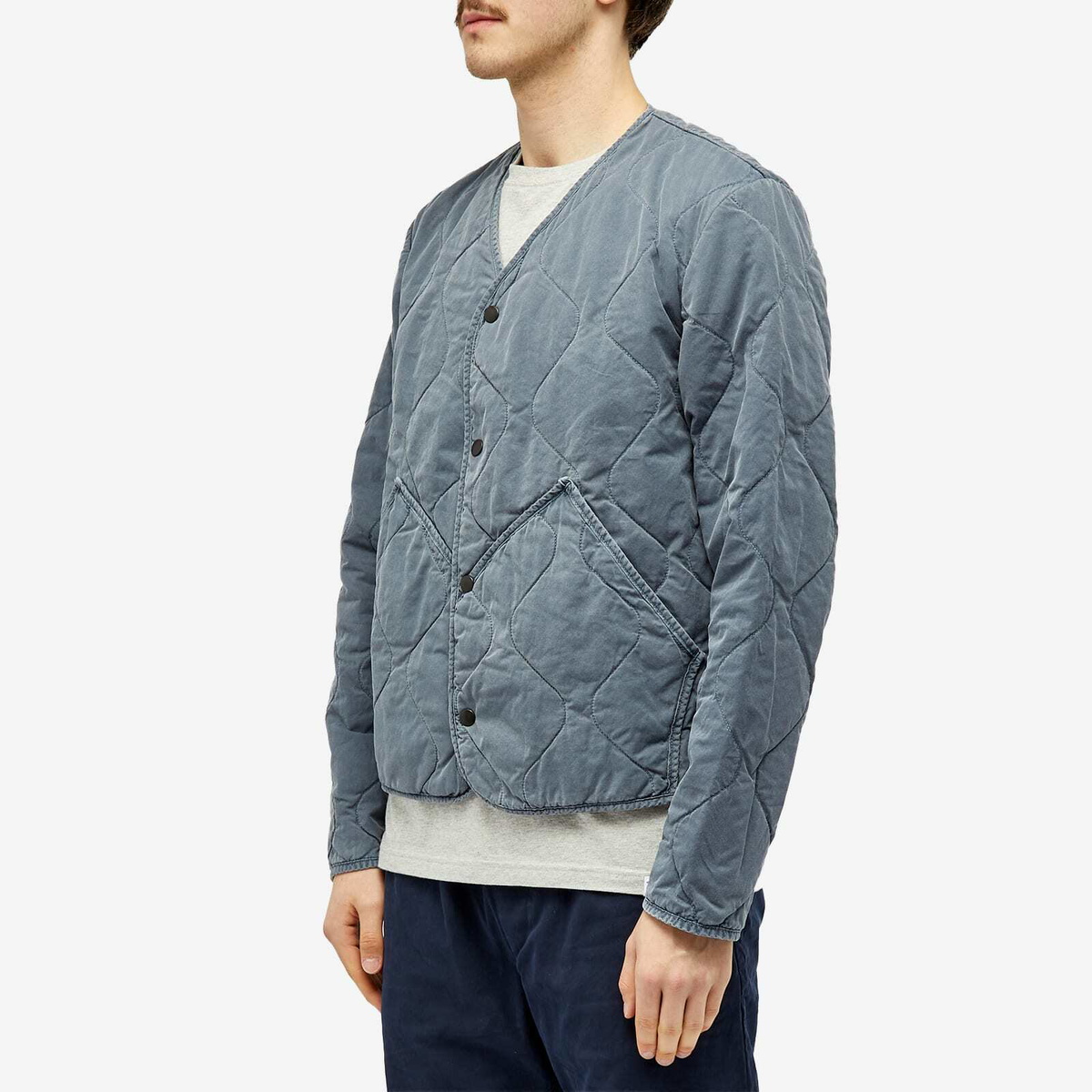 Save Khaki Men's Flight Quilted Liner Jacket in Navy