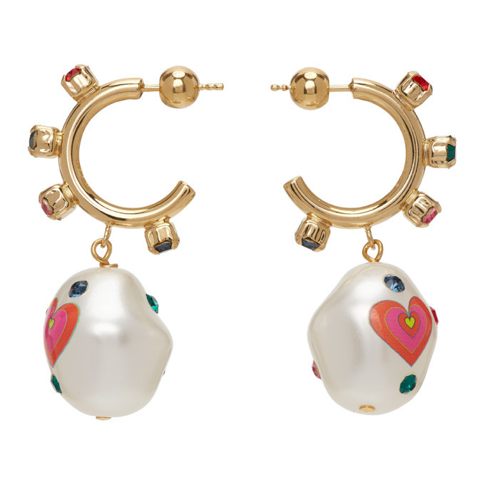 Photo: Safsafu Gold Jelly Heart Earrings